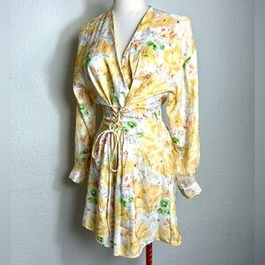 Zara Yellow Floral Mini Dress